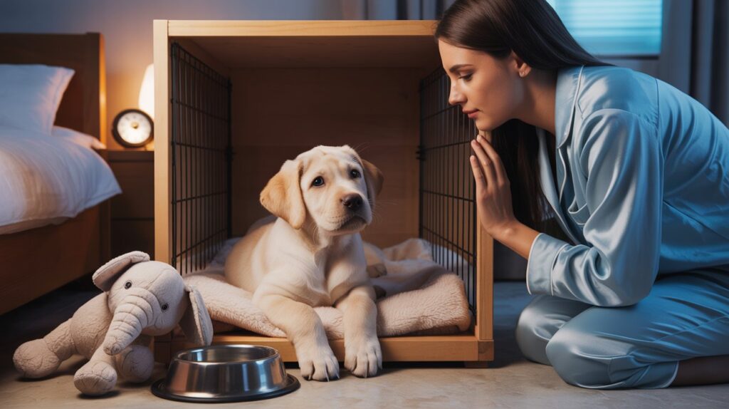 Puppy Crying at Night in Crate