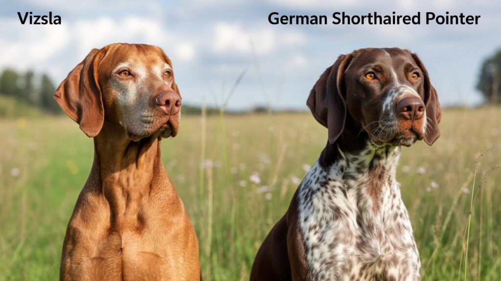 Vizsla vs German Shorthaired Pointer