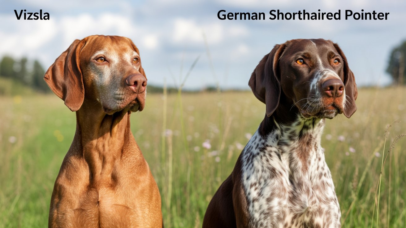 Vizsla vs German Shorthaired Pointer