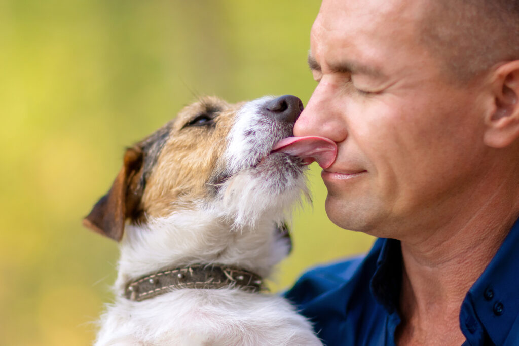 dogs give them kisses?