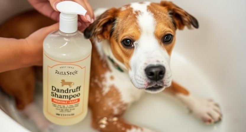 Should I bathe my dog if he has dandruff? 