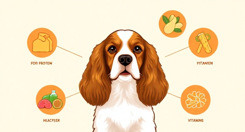 Nutritional requirements of a cocker spaniel – protein, fatty acids, vitamins, and hydration