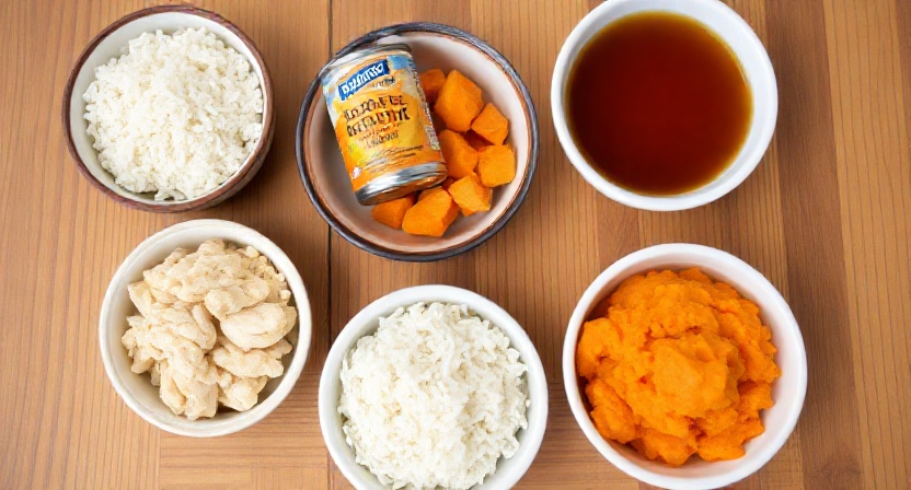 Best foods for dogs with diarrhea – plain rice, boiled chicken, pumpkin, bone broth, sweet potatoes.