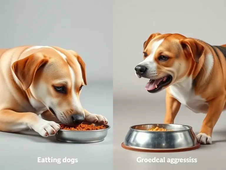 comparison showing dog body language