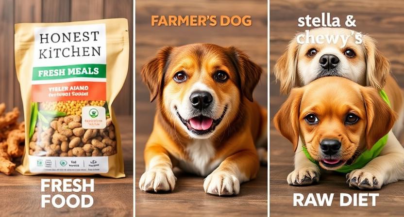 Honest Kitchen compared with other healthy dog food brands like Farmer’s Dog and Stella & Chewy’s”