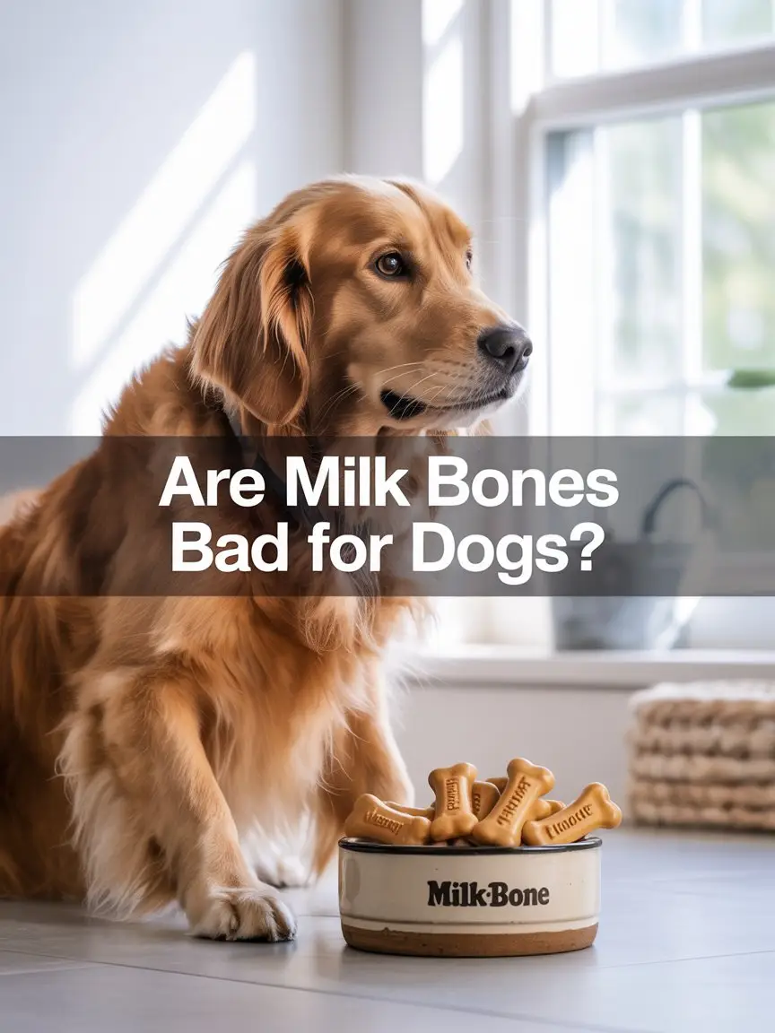Are Milk Bones Bad for Dogs? A pet nutritionist guide showing a dog with Milk-Bone treats in 2025.