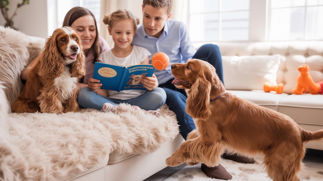 The American Cocker Spaniels are easily recognized