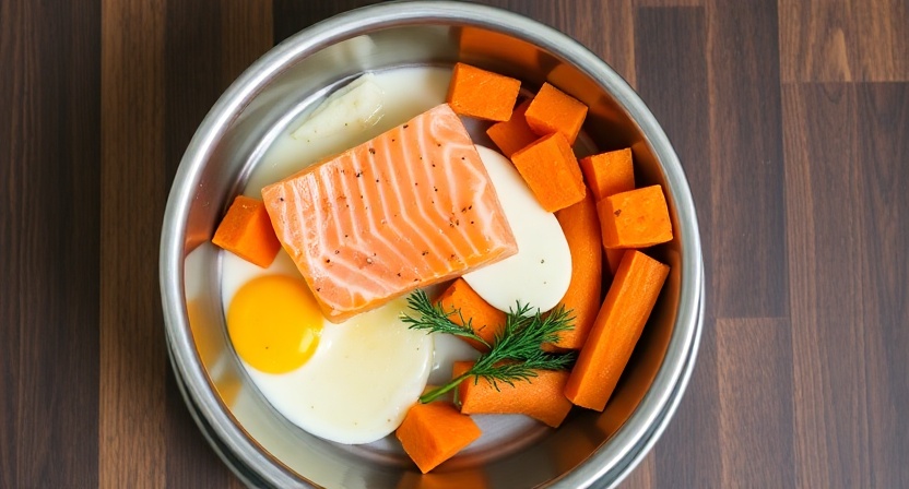 What foods help reduce dog dandruff?