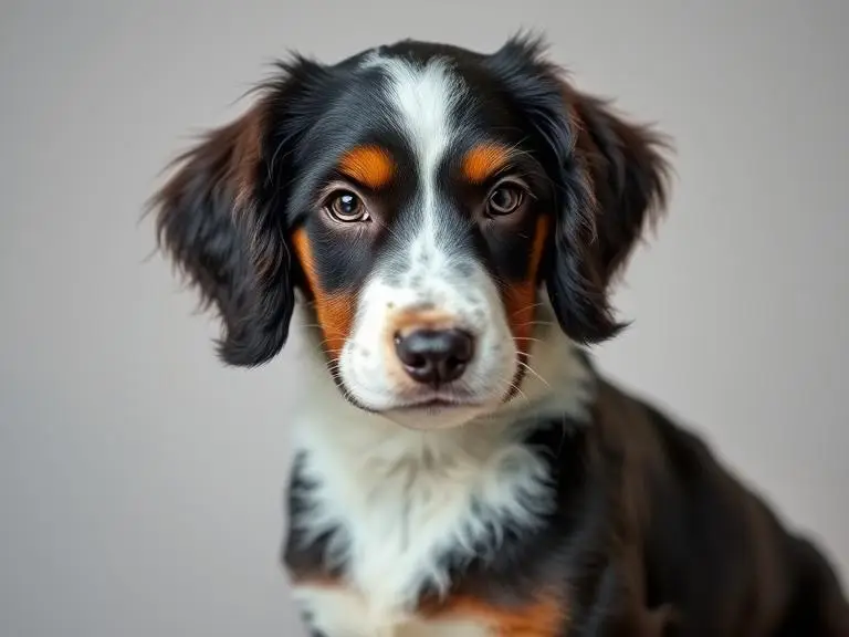 Cocker Spaniel with a puppy cut, fluffy ears and neat short coat