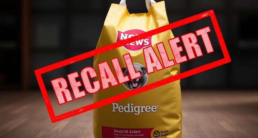 Pedigree dog food recall alert due to safety issues.