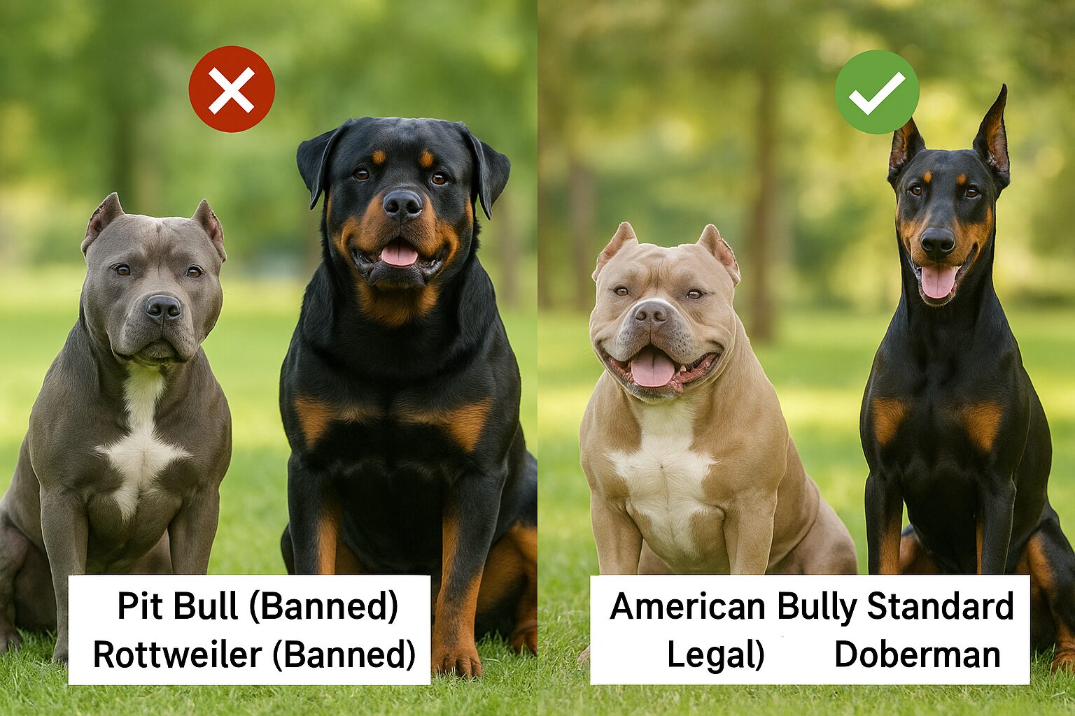 Legal dog breed alternatives to banned breeds - family-friendly options that look similar
