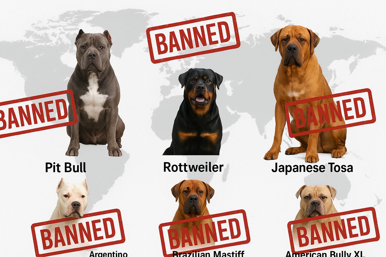 World Banned Dogs 2025: Is Your Dog Breed Illegal? 🚨