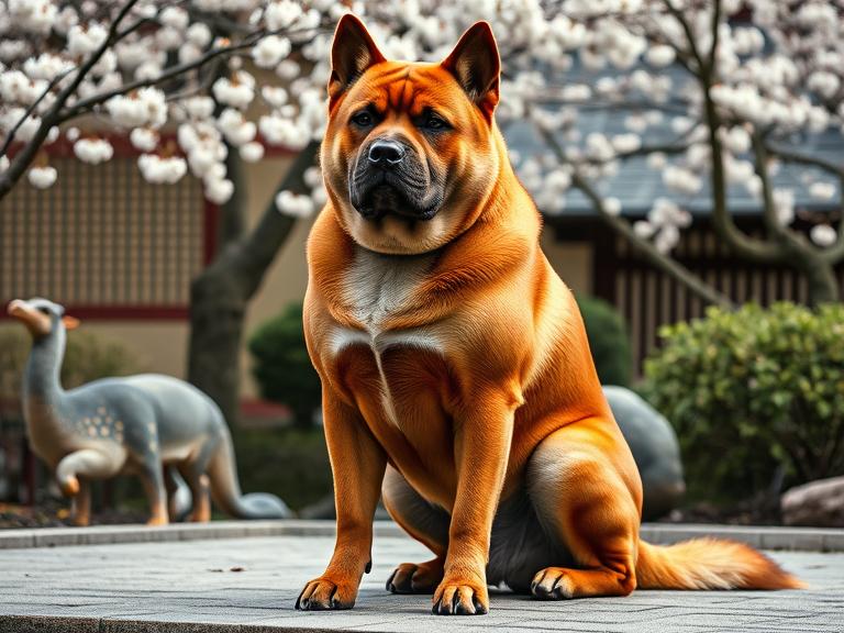 Japanese Tosa fighting dog - banned in 14+ countries, bred for silent combat
